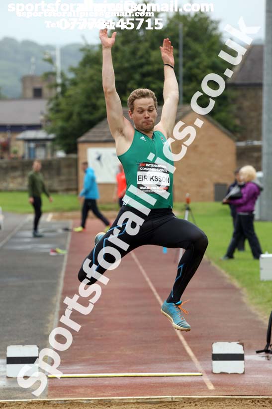 Mens decathlon long jump, EAP International Cominted Events, Hexham. Photo: David T. Hewitson/Sports for All Pics